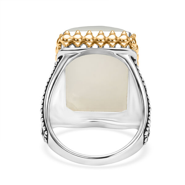 Sajen Silber-Grauer Mondstein Ring 925 Silber rhodiniert (Gr&ouml;&szlig;e 21.00) ca. 26.80 ct image number 5