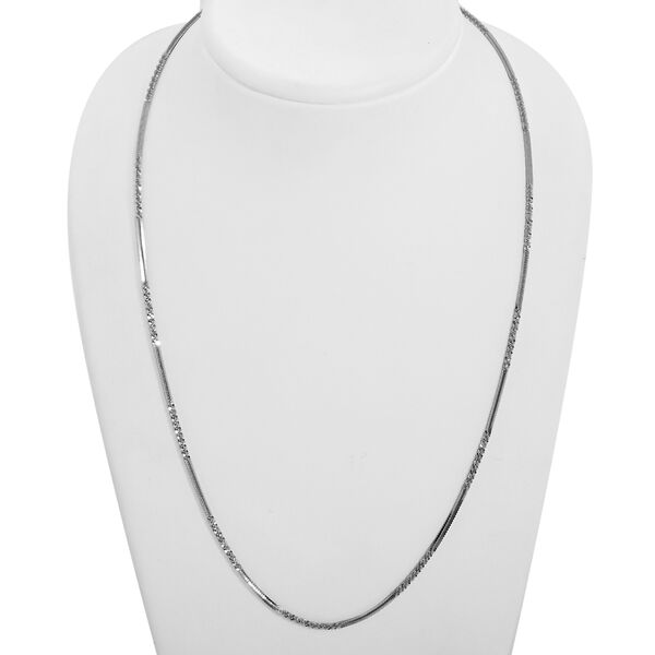 Diamantschliff Rockkette in rhodiniertem Silber, 75cm image number 1