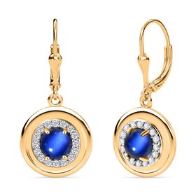 D'Joy Aurora Mondstein und Zirkon Ohrringe - 1,71 ct. D'Joy Aurora Mondstein und Zirkon Ohrringe - 1,71 ct.