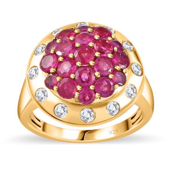 Afrikanischer Rubin und Zirkon-Ring - 3,59 ct. image number 4