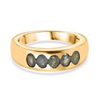 Alexandrit Ring 925 Silber 750 Gelbgold Vermeil (Größe 17.00) ca. 0,96 ct