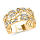 Blatt- und Rankenmuster Ring, 925 Silber vergoldet image number 5