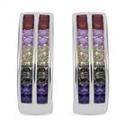 LUSTRO STELLA - Mehrfarbige Zirkonia Ohrringe, 925 Silber rhodiniert