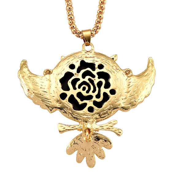 Mehrfarbiger Kristall Anh&auml;nger mit Kette ca. 63.5 cm + 5 cm Extender, Legierung Gelb image number 4