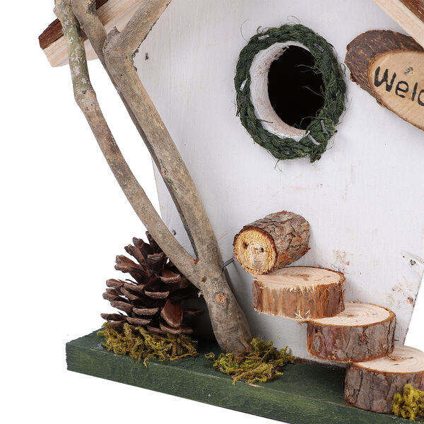 Handgefertigtes Vogelhaus aus Naturholz und MDF image number 4