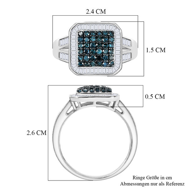 D'Joy blauer und wei&szlig;er Diamant Ring - 1 ct. image number 6