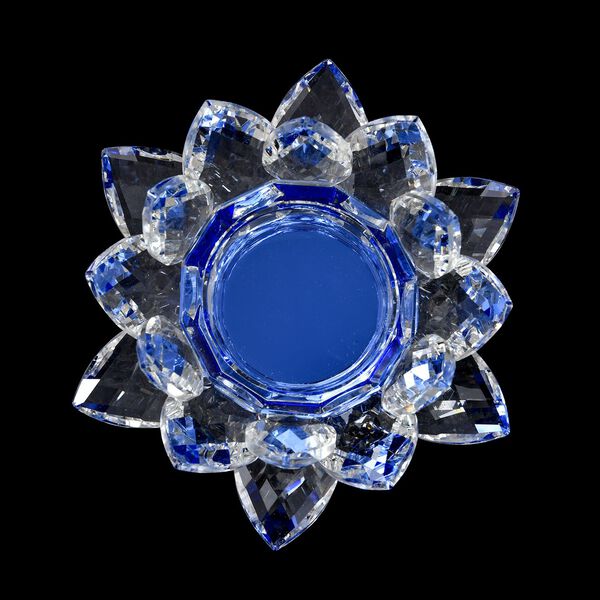 The 5th Season - Lotus-Design-Kristall-Kerzenhalter, Transparent, 7.5x13cm image number 3