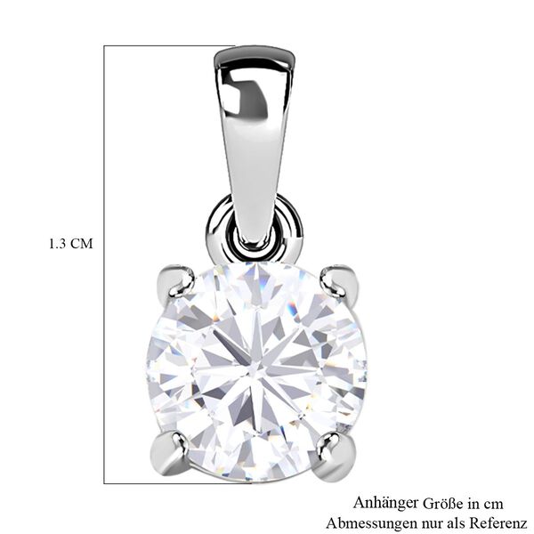Moissanit Anh&auml;nger 925 Silber platiniert ca. 0,99ct image number 4