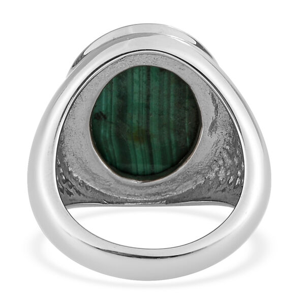 Malachit Ring in Edelstahl  ca. 12,46 ct image number 6