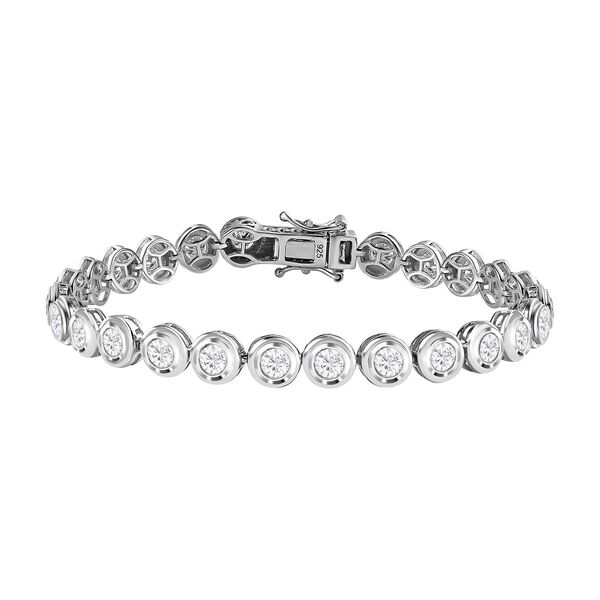 Moissanit Armband, 19 cm, 925 Silber rhodiniert - 5,71 ct. image number 0