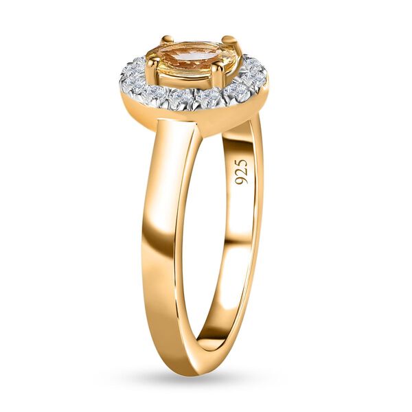 AA nat&uuml;rlicher, goldener Tansanit und Zirkon-Ring - 0,74 ct. image number 5