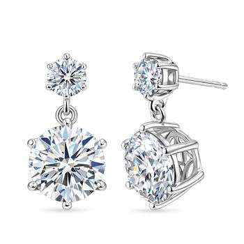 D'Joy Moissanit Ohrringe - 7,95 ct.