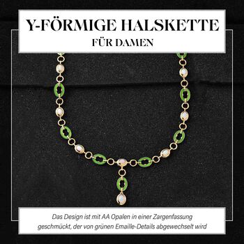 AA Nat&uuml;rliche, &auml;thiopische Welo Opal-Halskette, 45 cm - 2,73 ct.