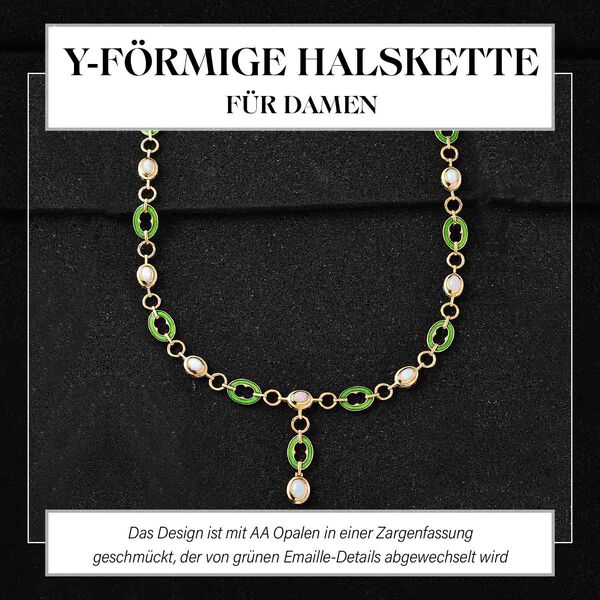 AA Nat&uuml;rliche, &auml;thiopische Welo Opal-Halskette, 45 cm - 2,73 ct. image number 2