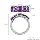 Natürlicher, marokkanischer Amethyst und weißer Zirkon-Ring, 925 Silber platiniert  ca. 1,61 ct image number 6