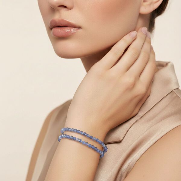 D'Joy Santamaria Aquamarin Armband ca. Flexibles cm 925 Silber rhodiniert ca. 30,00 ct. image number 2