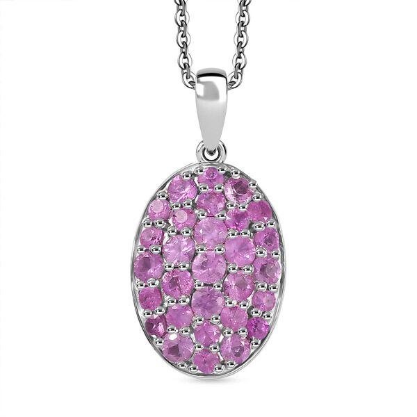 D'Joy Rosa Saphir Anhänger mit 45cm Kette -1,70 ct. image number 0