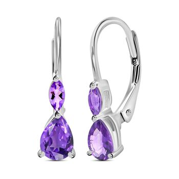 Afrikanische Amethyst Ohrringe, 925 Silber ca. 1,57 ct