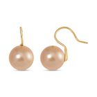 Goldene Muschelkernperle Ohrringe 925 Silber vergoldet