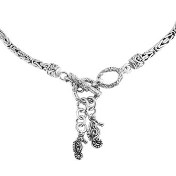 Royal Bali Kollektion- Armband mit Seepferdchen-Charme in 925 Silber, 20cm