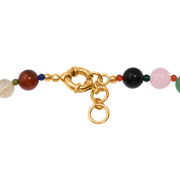 Multi Edelstein Halskette, 50 cm - 600 ct. image number 4