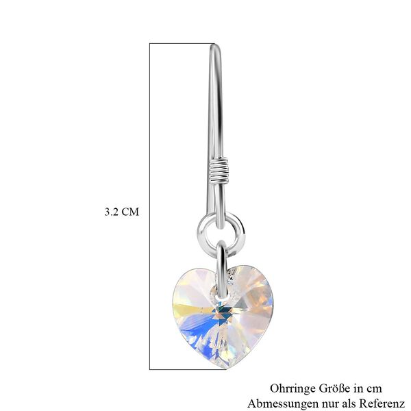 J Francis gefertigt mit SWAROVSKI -AB Swarovski Kristall Herz Ohrringe image number 6