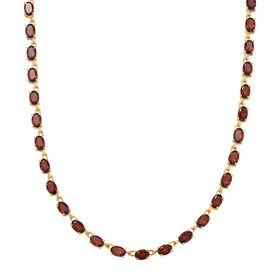 EVER TRUE Roter Granat Halskette ca. 45 cm Nickelfreies Messing ca. 28.37 ct