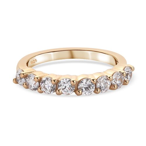 LUSTRO STELLA Hergestellt mit ZIRKONIA Ring 925 Silber 585 Vergoldet (Größe 16.00) ca. 1,53 ct image number 0