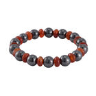 H&auml;matit, Roter Achat Flexibles Armband, cm  ca. 215.00 ct