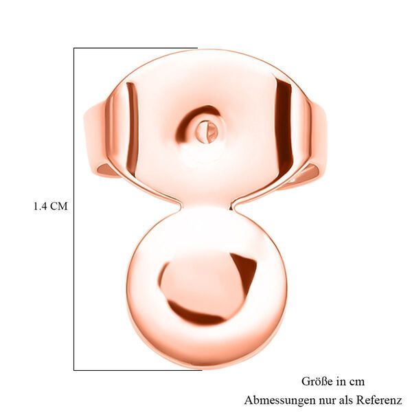 Größer Ohrring-Verschluss in rosévergoldetem Silber image number 3