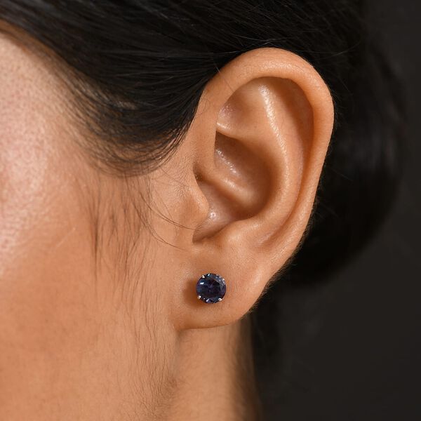 LUXURIANT - AAA Lab Created Farbwechsel-Saphir Ohrringe 417 Gold ca. 3.12 ct image number 2