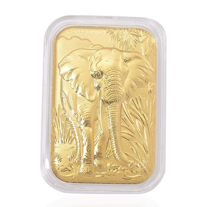 EXKLUSIVES GESCHENK 999er Goldbarren mit Elefantenmotiv