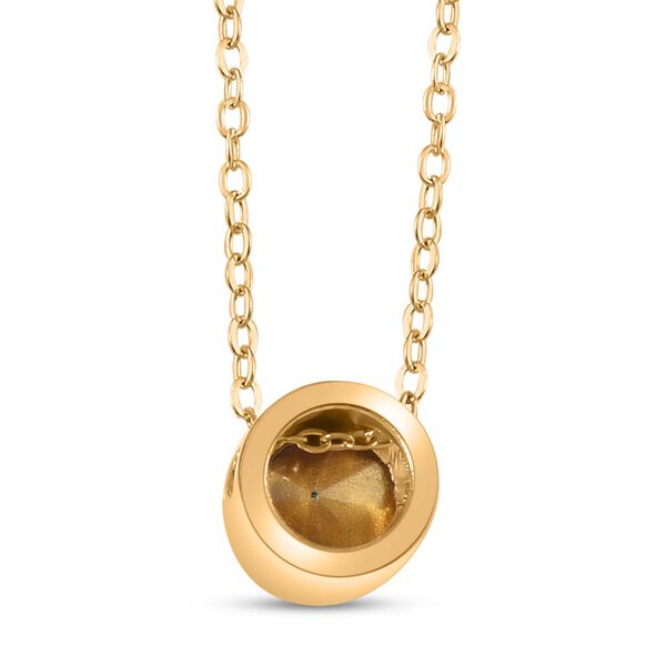 Austauschbarer mehrfarbiger Kristall-Anhänger mit 50cm Kette in Goldton image number 4