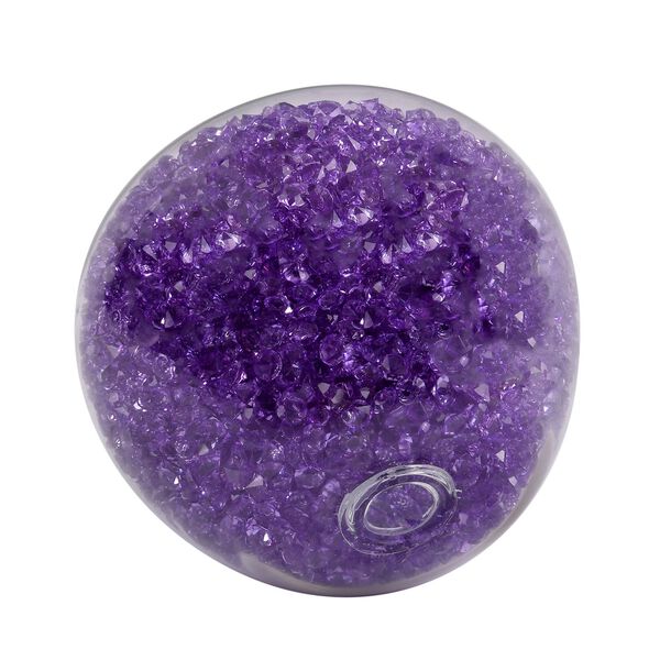 Handgefertigter und dekorativer Apfel-Figur aus Kristall, Lila image number 5