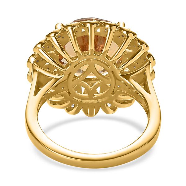 Citrin und Zirkon Cocktail Ring - 6,79 ct. image number 6