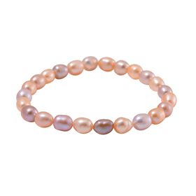 Mehrfarbige Süßwasser Perle Armband Flexibel cm Standard