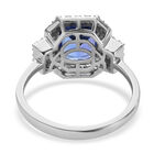 RHAPSODY AAAA Tansanit und Diamant-Ring, VS E-F, 950 Platin (Größe 17.00) ca. 3,89 ct image number 4