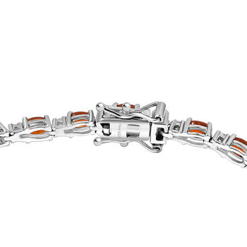 D'Joy AAA Hessonit Granat und Zirkon 20cm Armband - 9,23 ct.