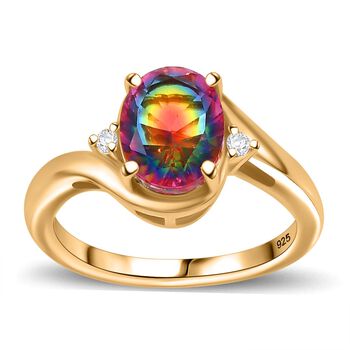 Nebel Quarz und Zirkon Ring - 2,13 ct.