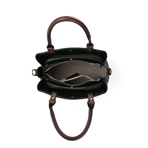 Vielseitige Umhängetasche aus echtem Leder mit abnehmbarem Schulterriemen, 30x14x24 cm, Schwarz image number 7