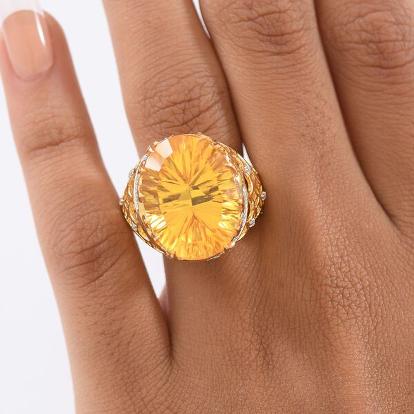 D'Joy Sphaleros Quarz und Moissanit Ring - 19,62 ct. image number 3