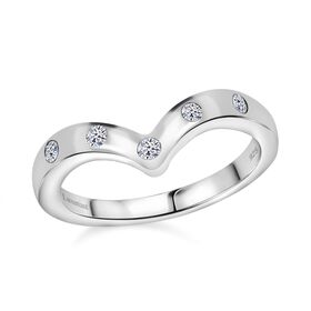 LUXURIANT SI-GH Labor Diamant Ring, 925 Silber rhodiniert - 0,20 ct.