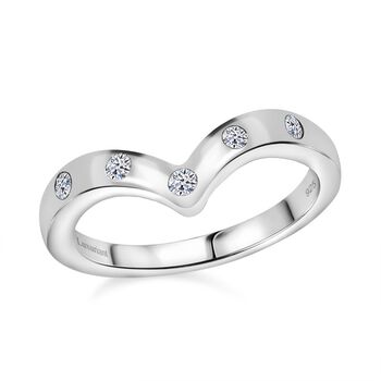 LUXURIANT SI-GH Labor Diamant Ring, 925 Silber rhodiniert - 0,20 ct.