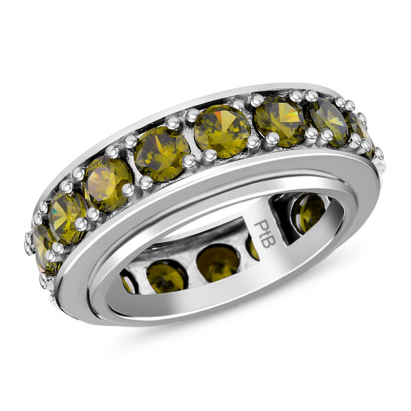 Peridot kubischer Zirkonia-Spinning-Ring image number 4