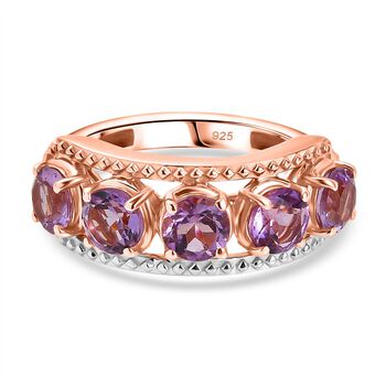 AA Rose De France Amethyst Ring 925 Silber PE und VR (Gr&ouml;&szlig;e 19.00) ca. 2,25 ct
