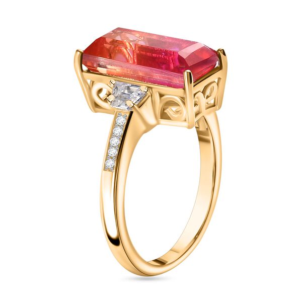 Sunset Quarz Triplett und Zirkon Ring - 4,82 ct. image number 5