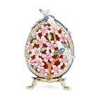 " Egsg shape Trinket Storage Box - navy                                     Material: Alloy + diamond size: 5*5*8.2cm  "