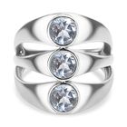 Himmelblauer Topas Ring Edelstahl (Größe 16.00) ca. 1,91 ct