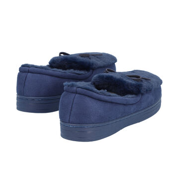 Kunstfell Hausschuhe, Gr&ouml;&szlig;e 36-37, Dunkelblau