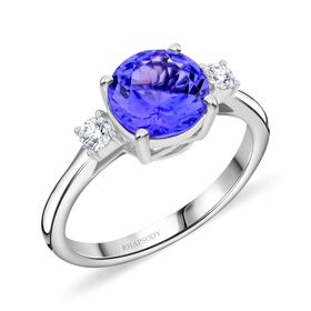 RHAPSODY AAAA Tansanit und VS-EF Diamant Ring in 950 Platin - 2 ct.